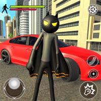 Bat Rope Hero Stickman Crime - Gangster Mafia Game