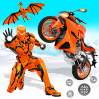 Snow Mountain Moto Bike Transform Robot Bike Games