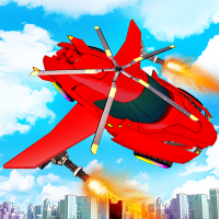 Flying Car Robot Games 3D